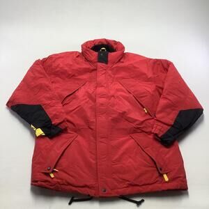 Vintage Marlboro Country Store Jacket Mens Large Red Down Puffer Ski Winter